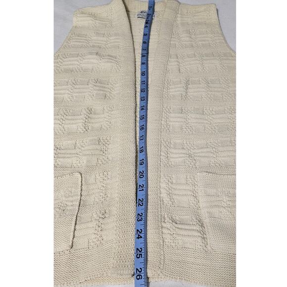 MILRANK MEN’S BEIGE CLASSIC STYLE KNIT SWEATER VEST WITH POCKETS –  SIZE MEDIUM - Picture 9 of 10